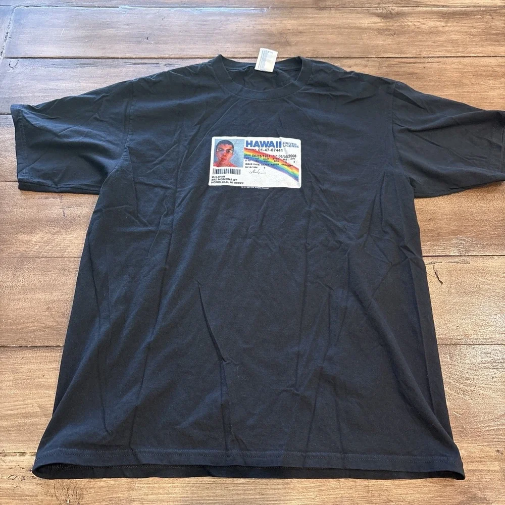 Superbad McLovin Shirt Mens L Hawaii Fake ID Movie Comedy T-Shirt Tee 2000s